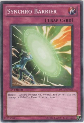 Amazon.com: Yu-Gi-Oh! - Synchro Barrier (DP10-EN026) - Duelist Pack 10:  Yusei Fudo 3 - Unlimited Edition