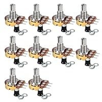 10 Pcs Potentiometer 10K Set Linear Taper Potentiometer 12V mit Potentiometers Knopf Poti Rotary Encoder, Drehpotentiometers Kit mit Muttern und Unterlegscheiben