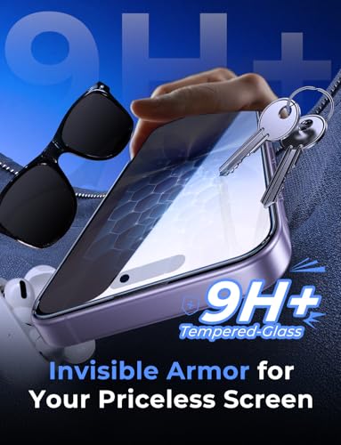 Image of MAGIC JOHN Privacy for iPhone 17 Screen Protector Easy Installation 2 Pack