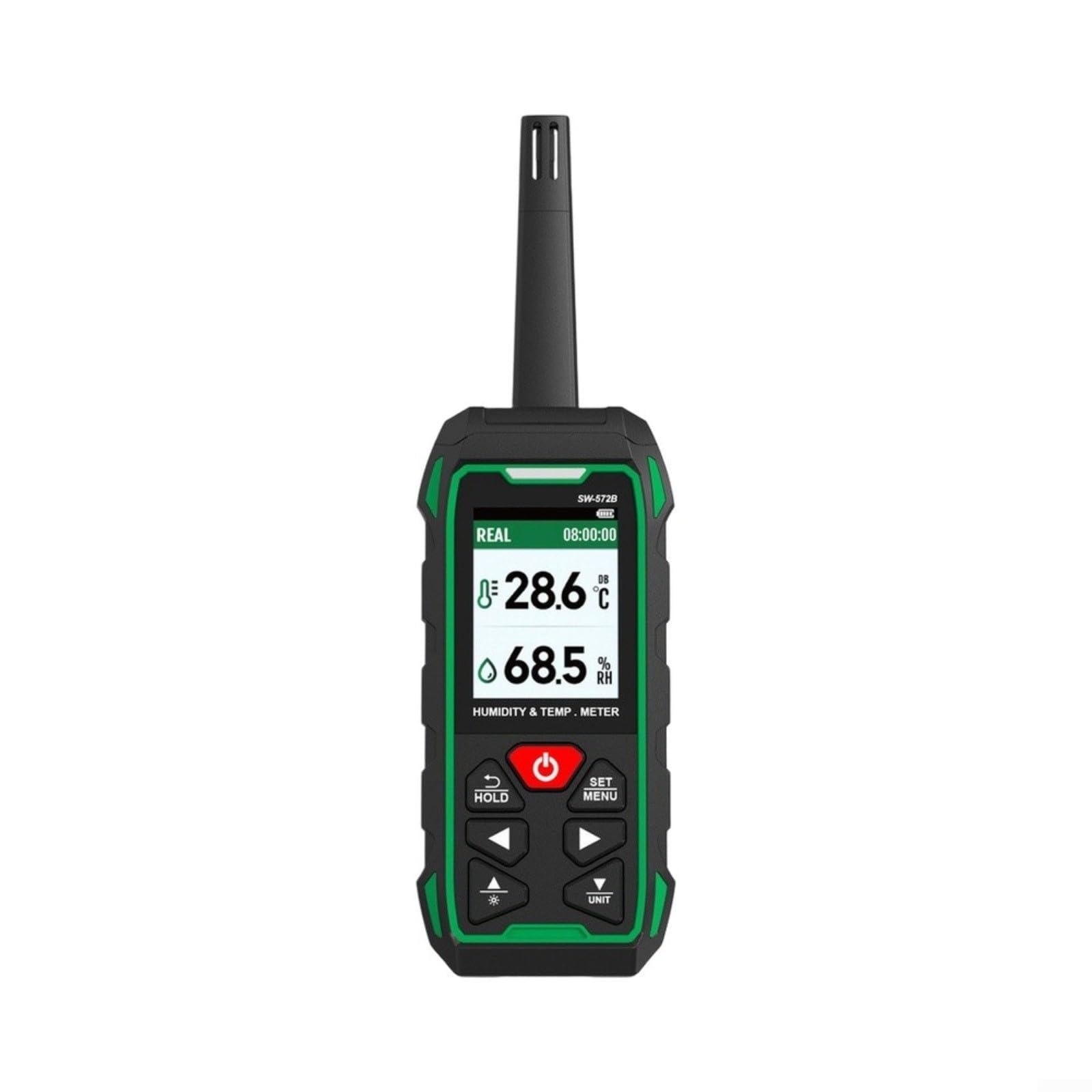 Termohigrómetro digital SW-572B con almacenamiento de datos de