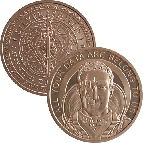 2019 Mini Mintage 1 oz .999 Pure Copper Round/Challenge Coin (#108 Zuckerborg)