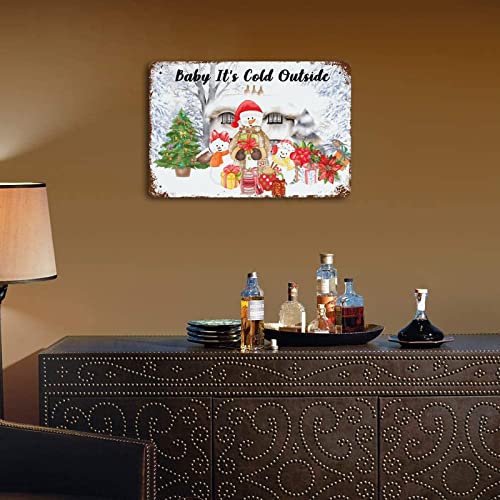 Plaque en métal grand format décoration murale de Noël - 6