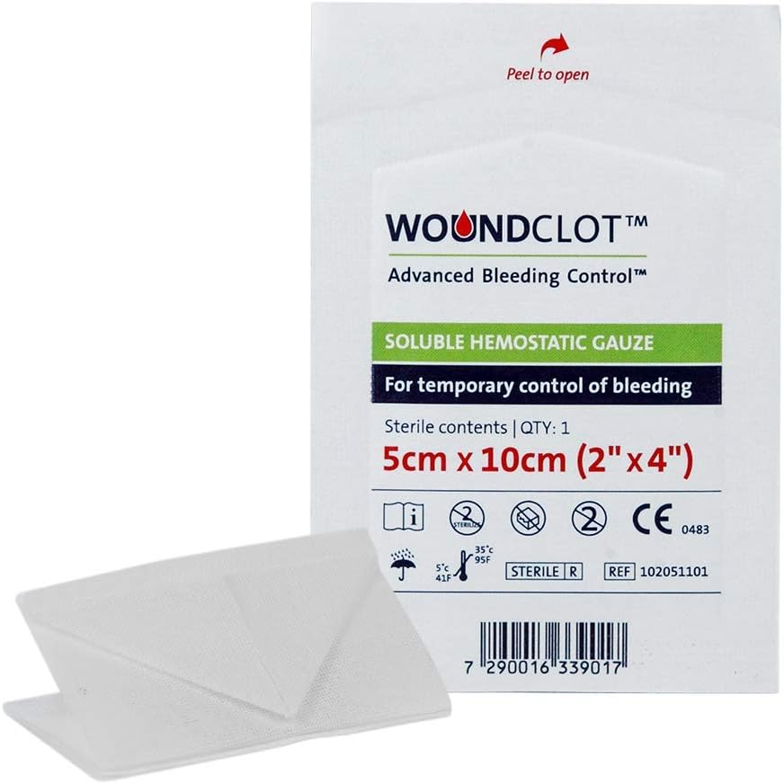 WoundClot Advanced Bleeding Control Gauze for Forestry, Work, Travel ...