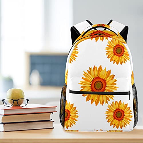 Sac à dos décontracté avec de nombreuses poches motif fleurs rouges