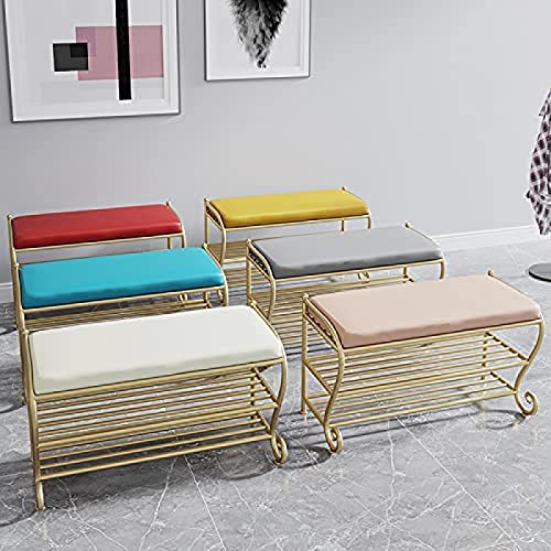 Étagère à chaussures jaune pour entrée ordonnée et assise confortable - 8