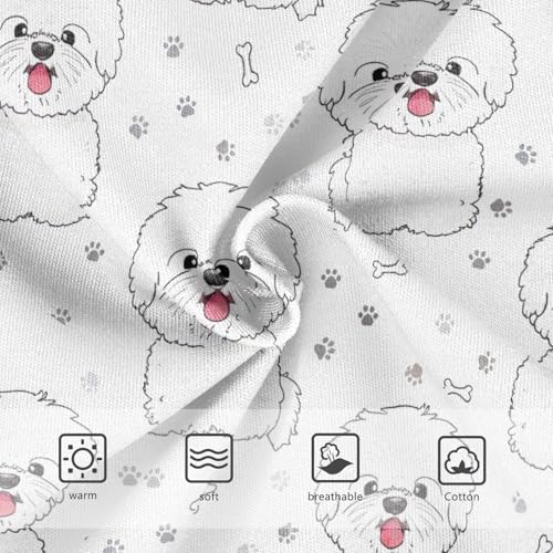 Joisal Cotton Girls Underwear Toddler Cute Cartoon Dogs White Girl Panties Cute Funny Briefs Girls Undies 2t3