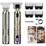 Beard Trimmer Hair Clippers Men,USB Rechargeable Cordless Hair Trimmer for Men,Premium Professional Barber Grooming Set with Zero Gapped T Blade Shaver & LCD Display Gift