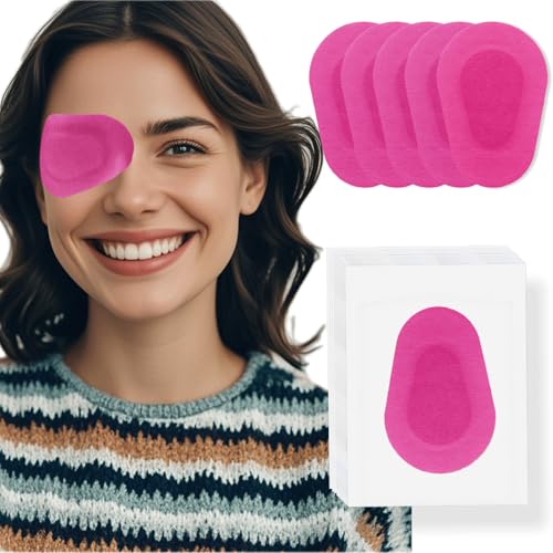 THSIREE 20 Pcs Adhesive Eye Patches for Kids, Medical Eye Patch Disposable Breathable Eyepatch for Amblyopia Lazy Eye Latex Free Adhesive Bandages for Children, 2.95 × 1.97 inches Rose