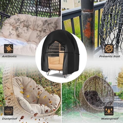Housse de chaise oeuf haut de gamme imperméable avec boucles