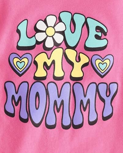 The Children's Place,Baby Girls,and Toddler Family,Mom,Dad,Sibiling Short Sleeve Graphic T-Shirts,Multipacks,Mom/Daddys Girl/Brother 3-Pack,2 Years - image 3