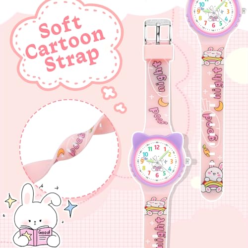 Image of Edillas Kids Teens Watch Analog Girls Boys, Waterproof Stylish Watch for Children,Students with Soft Silicone Strap for Kids Teens 4-16 Years Old