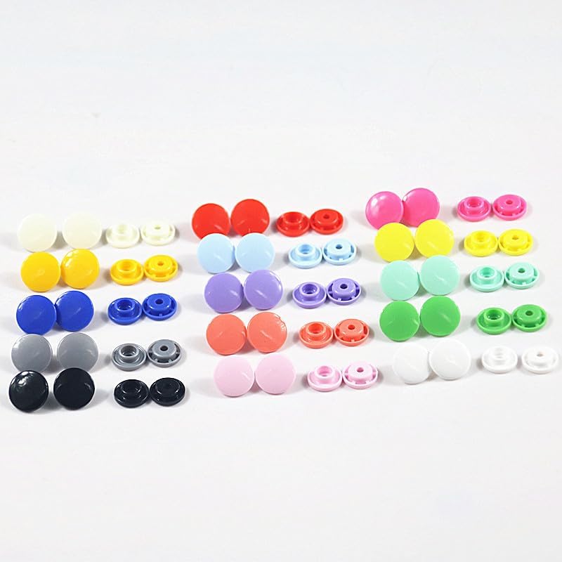 1Set Metal Press Pliers Tools Used for T3 T5 T8 Kam Button Fastener Snap Pliers+150 Set T5 Plastic Resin Press Stud Cloth Diaper - (Color: 150 Buttons)