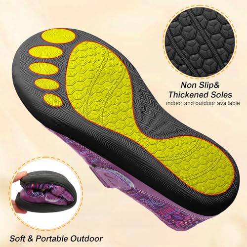 Image of Spesoul Wide Womens Slippers Adjustable House Shoes Indoor Outdoor Barefoot Slippers Cozy Walking Shoe Swollen Edema Diabetic Shoes