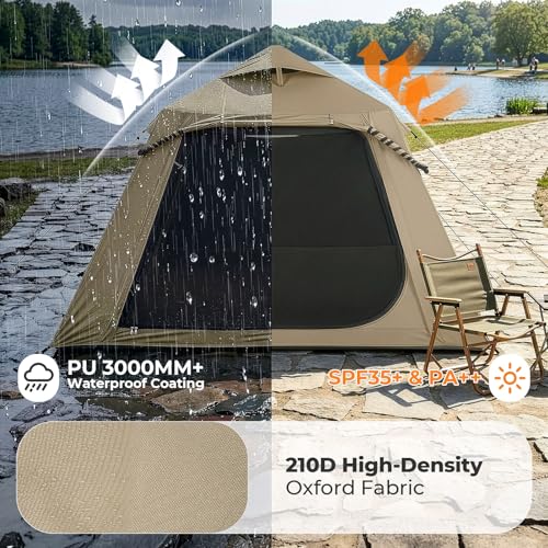Carpa inflable para camping Outvita 4 personas miniatura 3