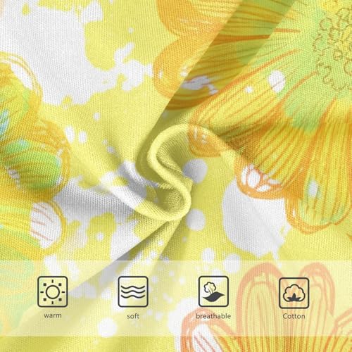 Girls Underwear Toddlers 2t Cotton Girl Panties Cute Colorful Briefs Undies Kids Floral Daisy Flowers Yellow3