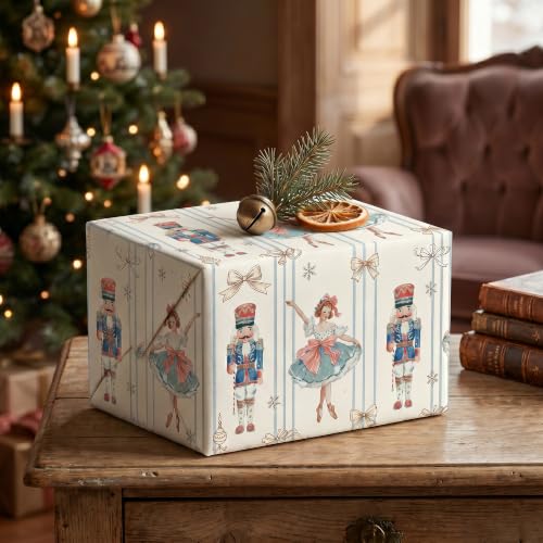 Vintage Christmas Wrapping Paper Roll  - image 2