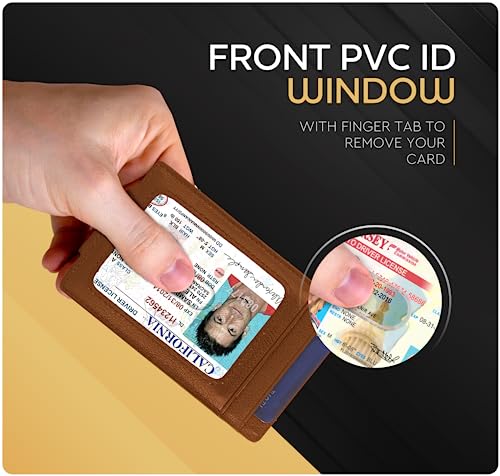 Money Clip - Men's Leather Wallet Slim Front Pocket RFID Blocking with Super Strong Magnetic4