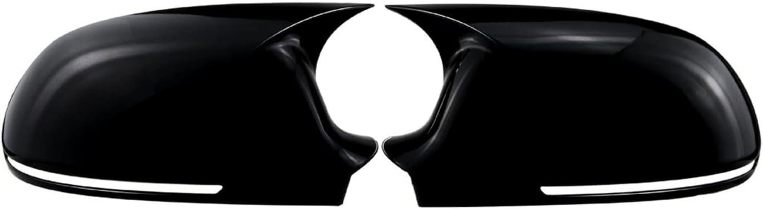 Coche Cubierta Espejo Retrovisor para Audi A3 8P A4 A5 B8 B8.5 Q3 A6 C6 4F S6, Tapa de Espejos Retrovisores Izquierdo Derecho Reemplazo Accesorios,A/Glossy Black-b8