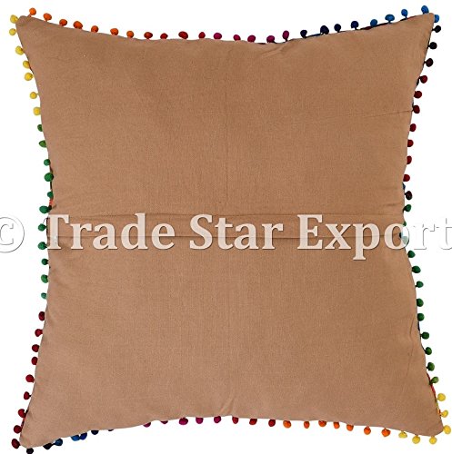 Coussin Suzani brodé main en coton pour une maison chaleureuse