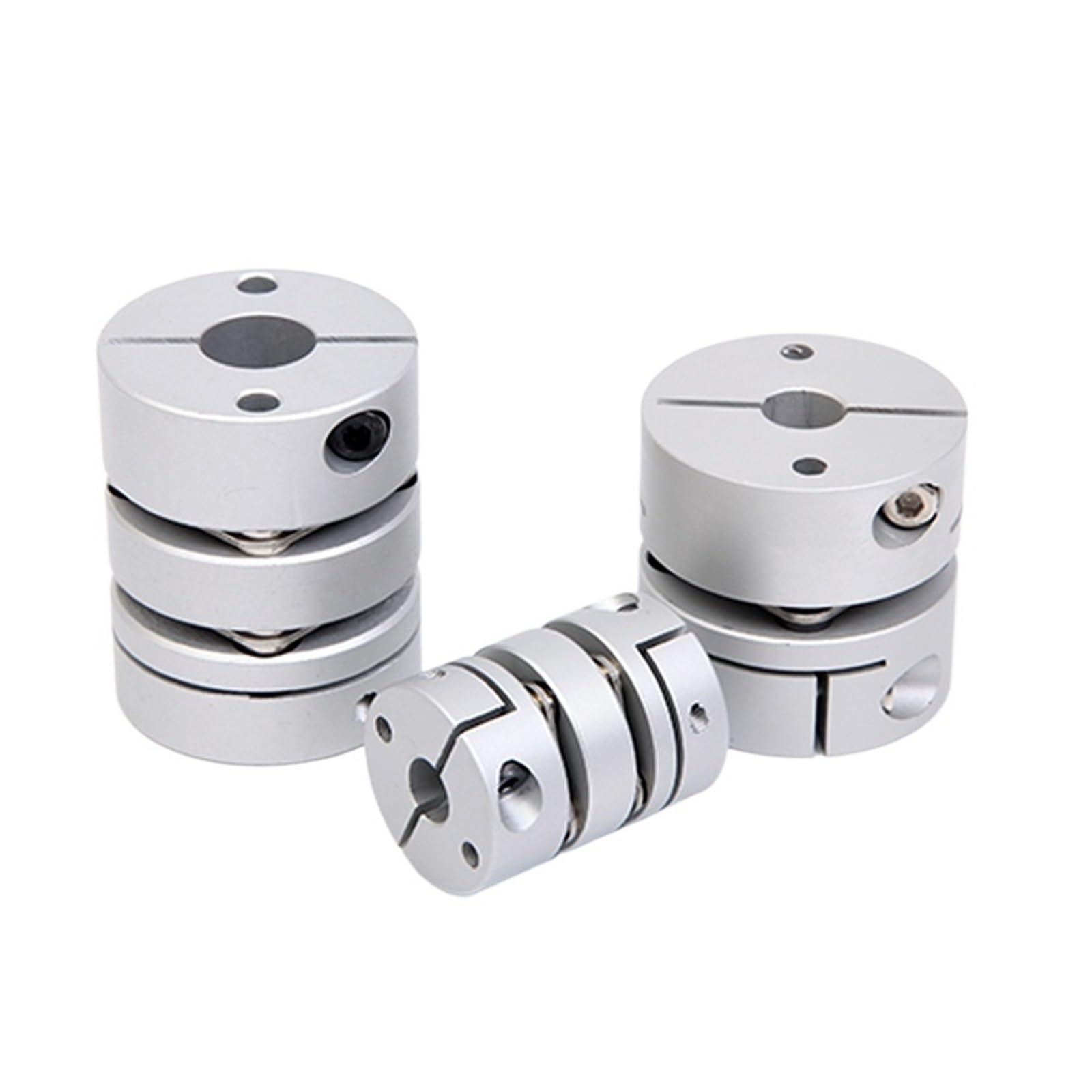 Rigid coupling,Stainless steel rigid coupling 1pcs Flexible Double Diaphragm Shaft Coupler D44L50 Coupling for Stepper Motor Encoder Ballscrew(17X17)