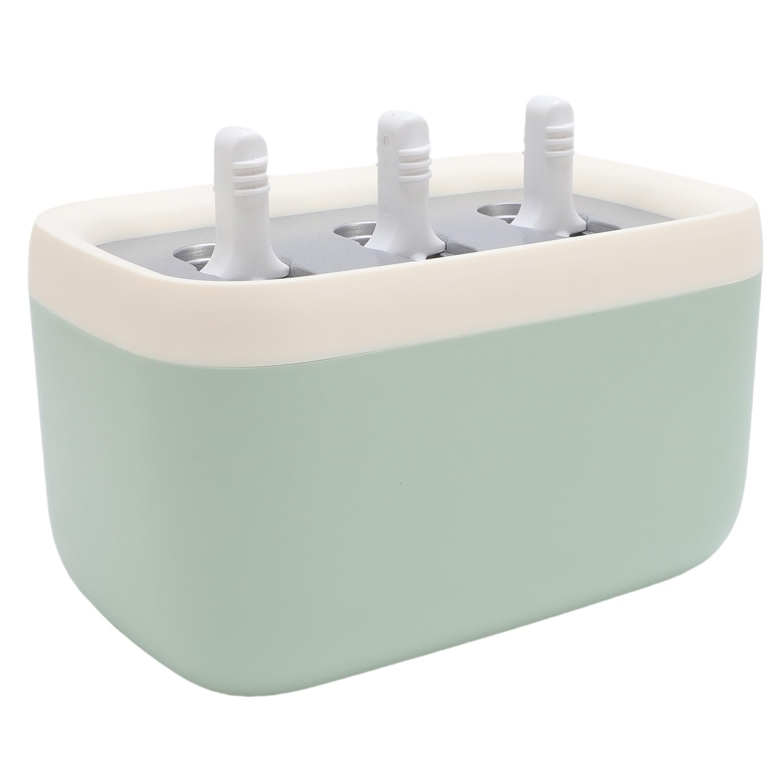 Generic Kostkarka do Lodów Stop Aluminium Trwała, 3-komorowa, Wielokrotnego Użytku dla Majsterkowiczów Letnie Mrożone Przysmaki 8,19x5,28x4,8 Cala (GREEN)