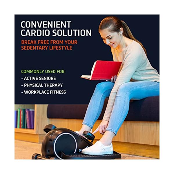 DeskCycle Ellipse Under Desk Elliptical Machine - Get Fit While You Work with Our Compact Mini Seated Elliptical Machine - Burn Calories, Boost Energy, Tone Muscles, and Increase Productivity