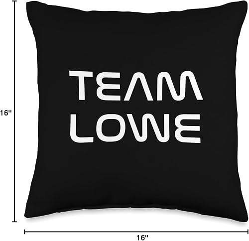 Miniatura 4 de Team Lowe Modern Futuristic White Font - Almohada de 16 x 16 pulgadas, multicolor