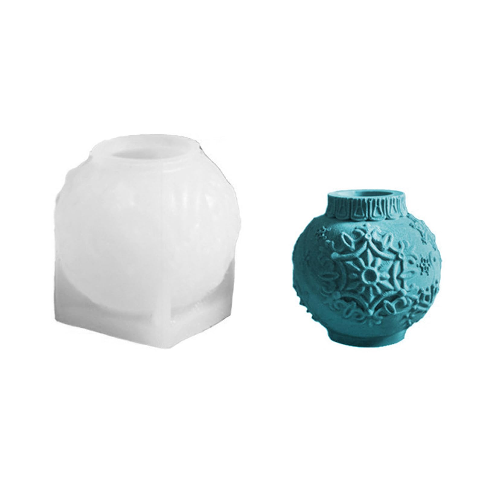 HZBB Snowflake Pattern Silicone Holder Molds Sphere Candlestick for Making Soap Home Decoration Embossed Making Molds