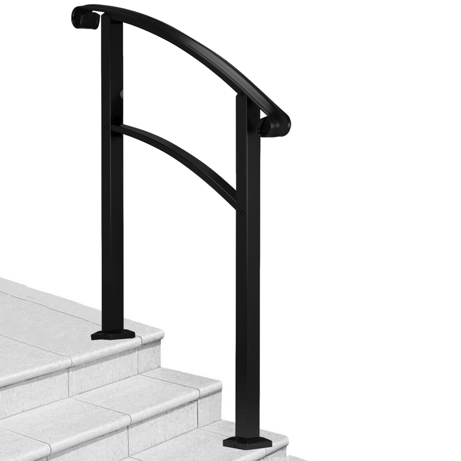 Buy IU Outdoor Hand Rails for Steps, 3 Steps Outdoor Stair Railing