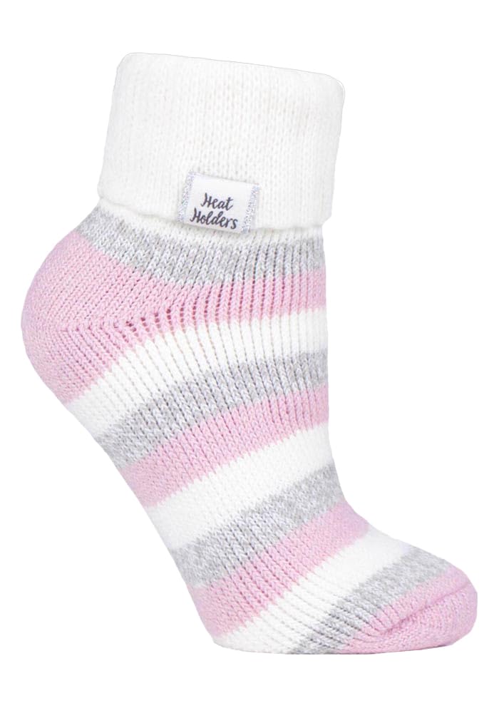 HEAT HOLDERS - Ladies Thick Soft Cute Fleece Lined Low Cut Ankle Winter Thermal Sleep Socks