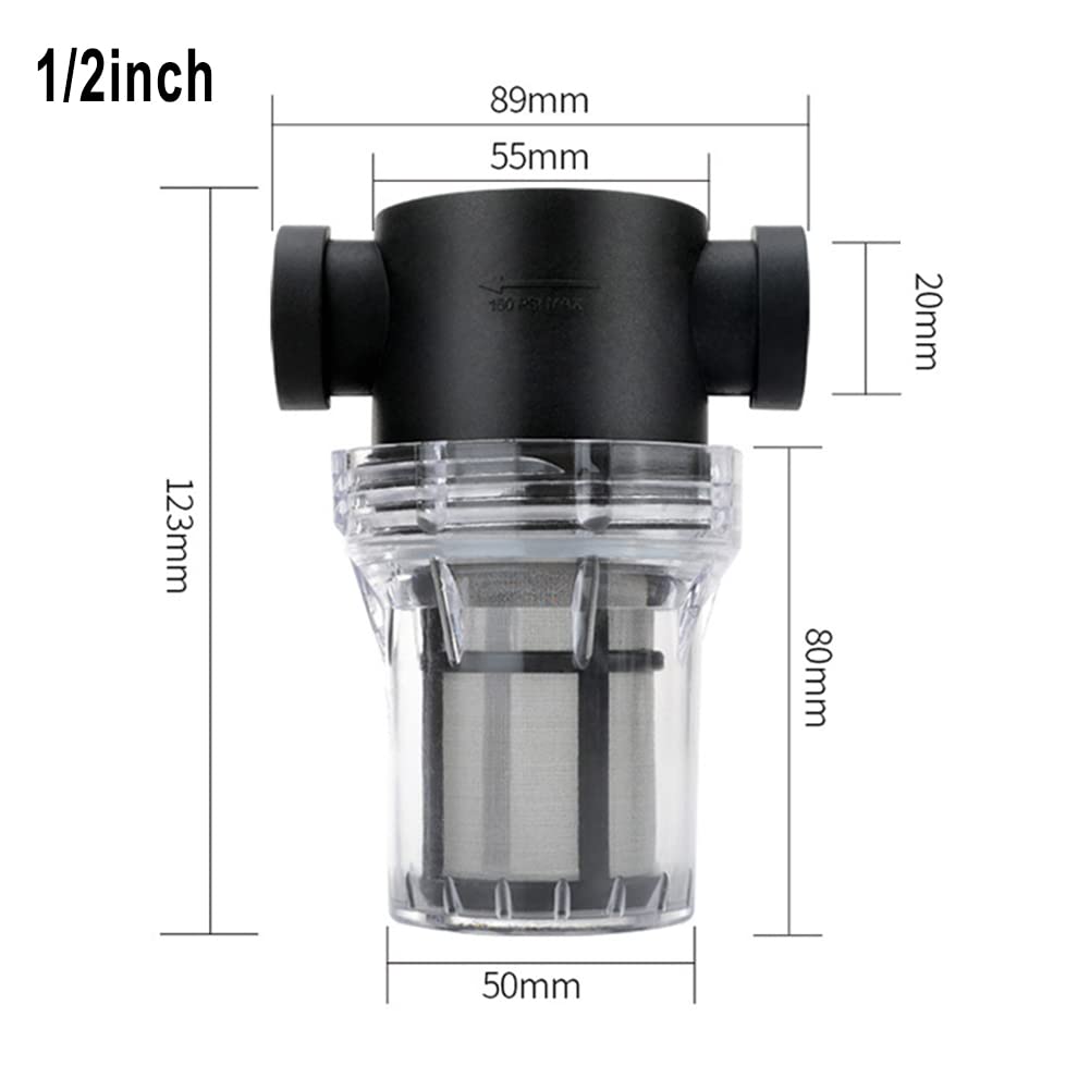 Filtr do węża ssącego do ogrodu, Filtr, Sitko Filtr pompy wodnej z sitkiem ze stali nierdzewnej 40/80 Mesh(1/2INCH 40 MESH)