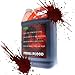 1 Gallon Perma Blood - PERMANENT Fake Blood, Realistic Color and Flow! Make Gory Decor and Horrifying Props for Special Effects and Haunts!… Red