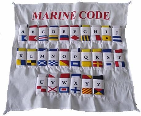 Naval Signal Flags/Flag Set- Set of Total 26 Flag with CASE Cover - Nautical/Maritime/Marine/Boat/Ship/Vessel/Nautical Décor (5099)