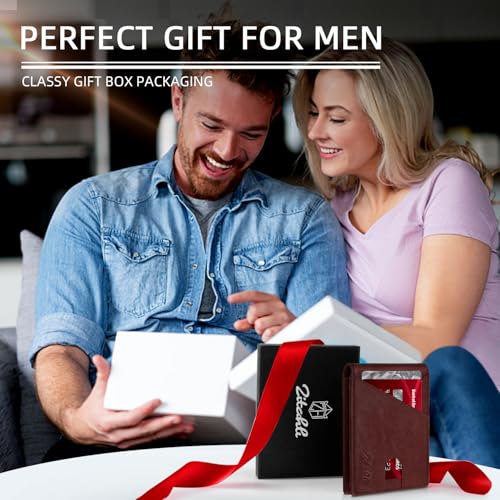 Image of Zitahli Bifold Wallets for Men, Slim RFID Leather Card Holder Cash Pocket