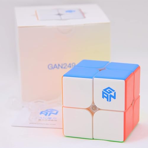 Bukefuno GAN 249 V2 2x2 Puzzle Magic Cube 2x2 2x2 GAN249 V2 Speed Cube Sin pegatinas