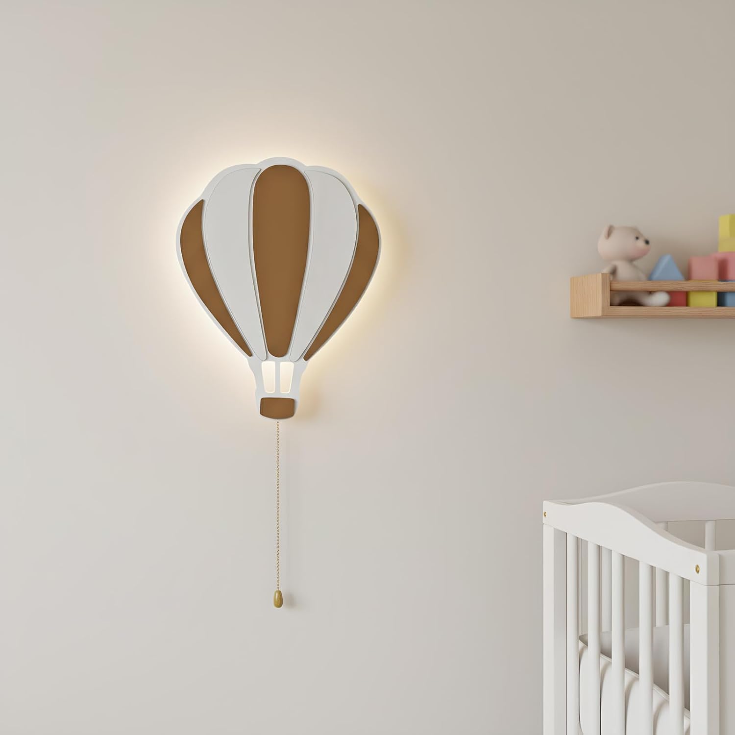 Balloon lamp for Baby Nursery Operated Wall Lamp for Nursery Cute Floating Moon Lamp for Kids Bedroom Battery-Operated Hanging Night Lights Night Light Hanging Night Lights (No Charging Needed)