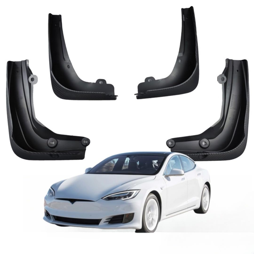 UDRFKDS Mud Flaps Splash Guards For Tesla Model S 2017-2025 Accessories Mudflap Fender Flares Front and Rear Mud Guard Set 4PCS