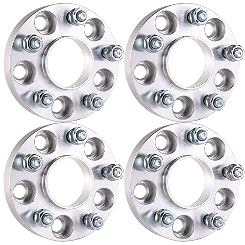 WHEELTECH 4x 25mm 5x114.3 Hubcentric 12x1.5 Studs Wheel Spacers 5x4.5 for RX8 for MX5 Wheel Spacers for Miata Wheel Spacers for CX7 Wheel Spacers for Fusion Wheel Spacers