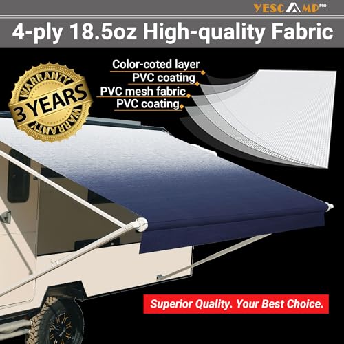 YESCAMP RV Awning Fabric Replacement Heavy Duty Weatherproof 4-Ply 18.5oz Vinyl Camper Awning Fabric - Universal Outdoor Canopy for Camper, Trailer, and Motorhome by YESCAMP - Used condition - Image 2