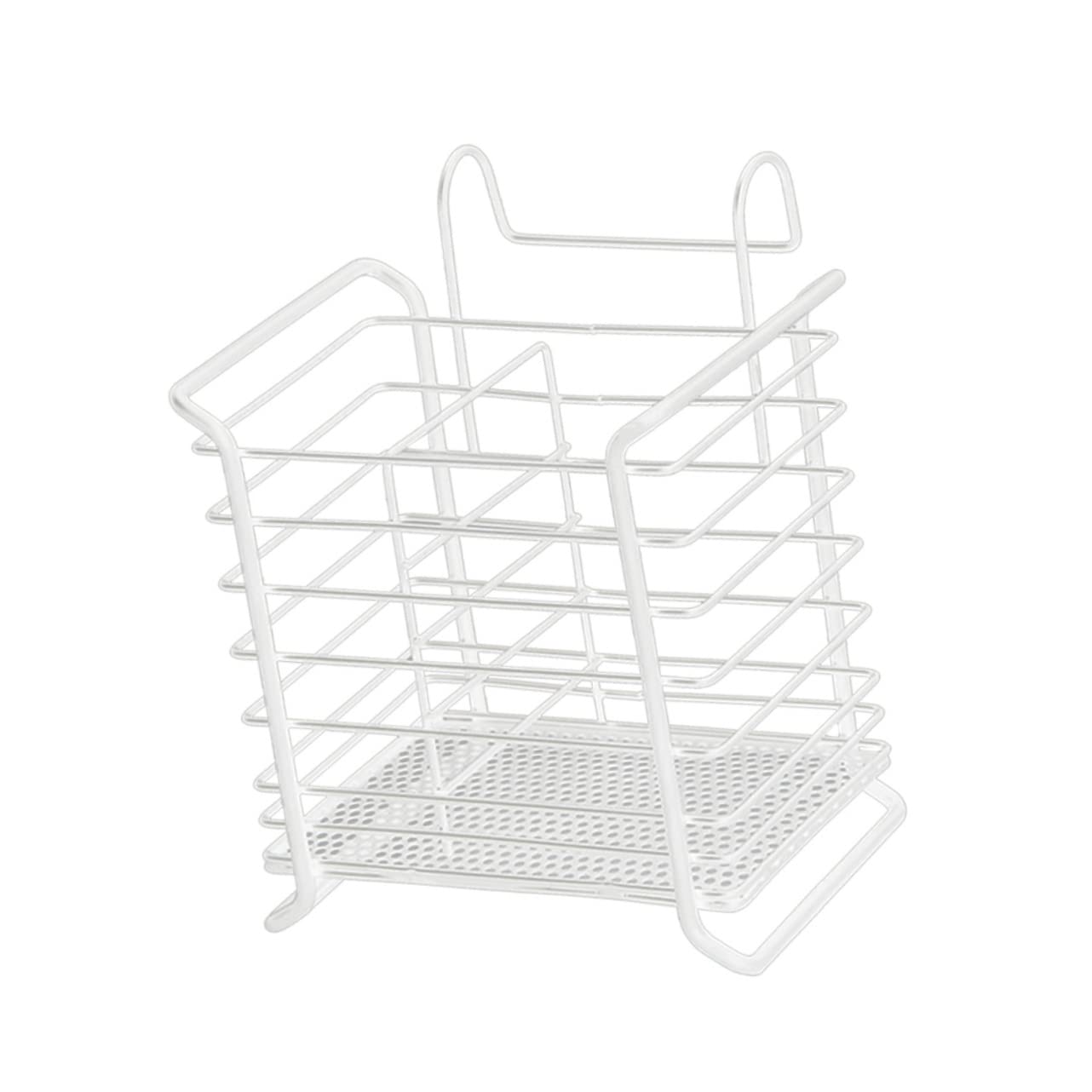 Égouttoir à Baguettes Mural INOX - Avec Panier Drainant, Gain De Place Pour Cuisine - 16,5 X 15,3 X 8 Cm