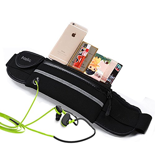 Atelic Runner Bag, Waist Pack Running Bag Belt Pouch Men Women Water Resistant Reflective Runner for Running Hiking Trip Pack Fitness Gym Outdoor Cycling Apple iPhone 6 Plus Huawei