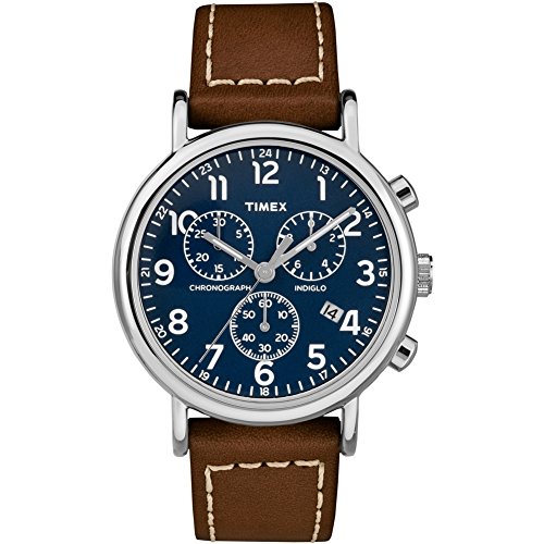 Timex �^�C���b�N�X Weekender Chronograph TW2R42600 �u���[ �����Y �A�i���O �J�W���A�� �N�H�[�c �C�O�o�� Timex