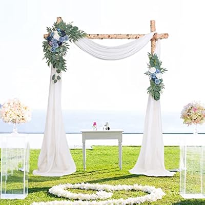 Künstliche Hochzeitsbogen Blumen Kit (3 Stück), Hochzeitsbogen Drapierstoff Hochzeit Blumen Girlanden Blumenarrangement Girlande für Zeremonie und Empfang Hintergrund Dekoration