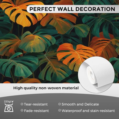 Fresque Murale Intissé Salon Motif Feuillage Vert 300x210 - 8