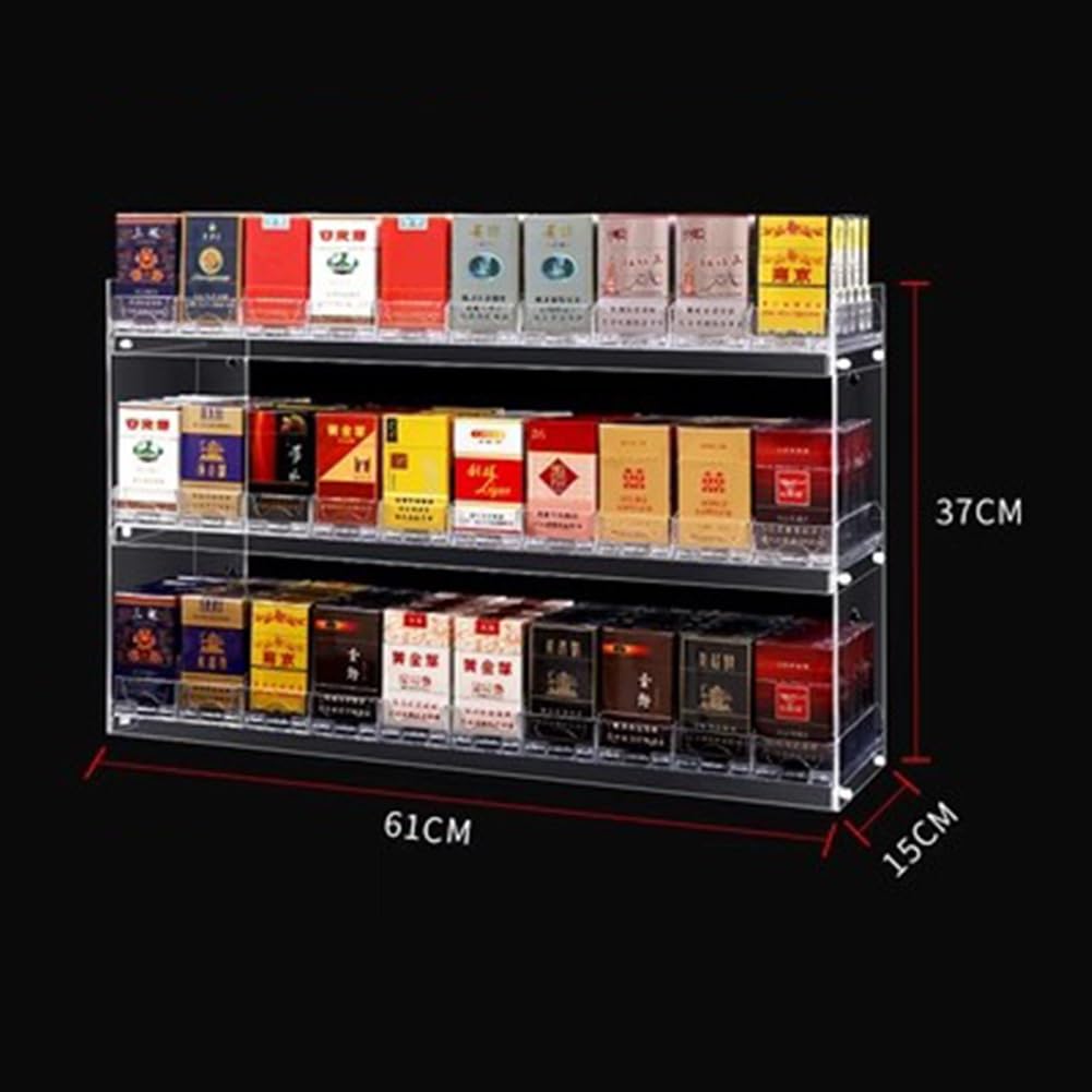 Transparentes Acryl-Organizer-Regal – automatische Anzeige für Einzelhandelsregale – multifunktionale Vitrine für kleine Waren