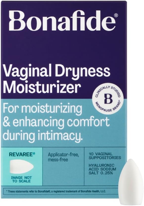 Bonafide Vaginal Moisturizer for Dryness Relief Revaree – 5 mg Hyaluronic Acid – Hormone-Free, Estrogen-Free – For Mild to Moderate Vaginal Dryness & Everyday Comfort — 1-Month Supply