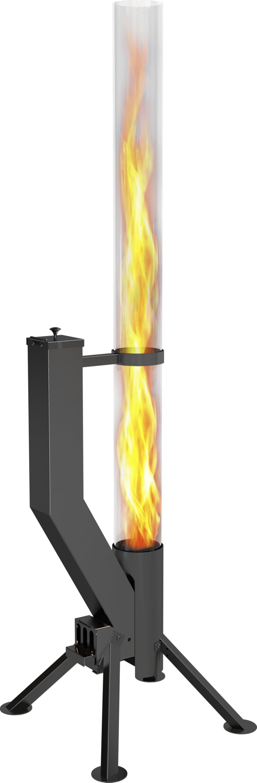 GARDENFLARE Smokeless Fire Pit Alternative for Patio Porch & Garden – Vertical Fire Tube Using Wood Pellets – Modern Outdoor Fireplace Feature for