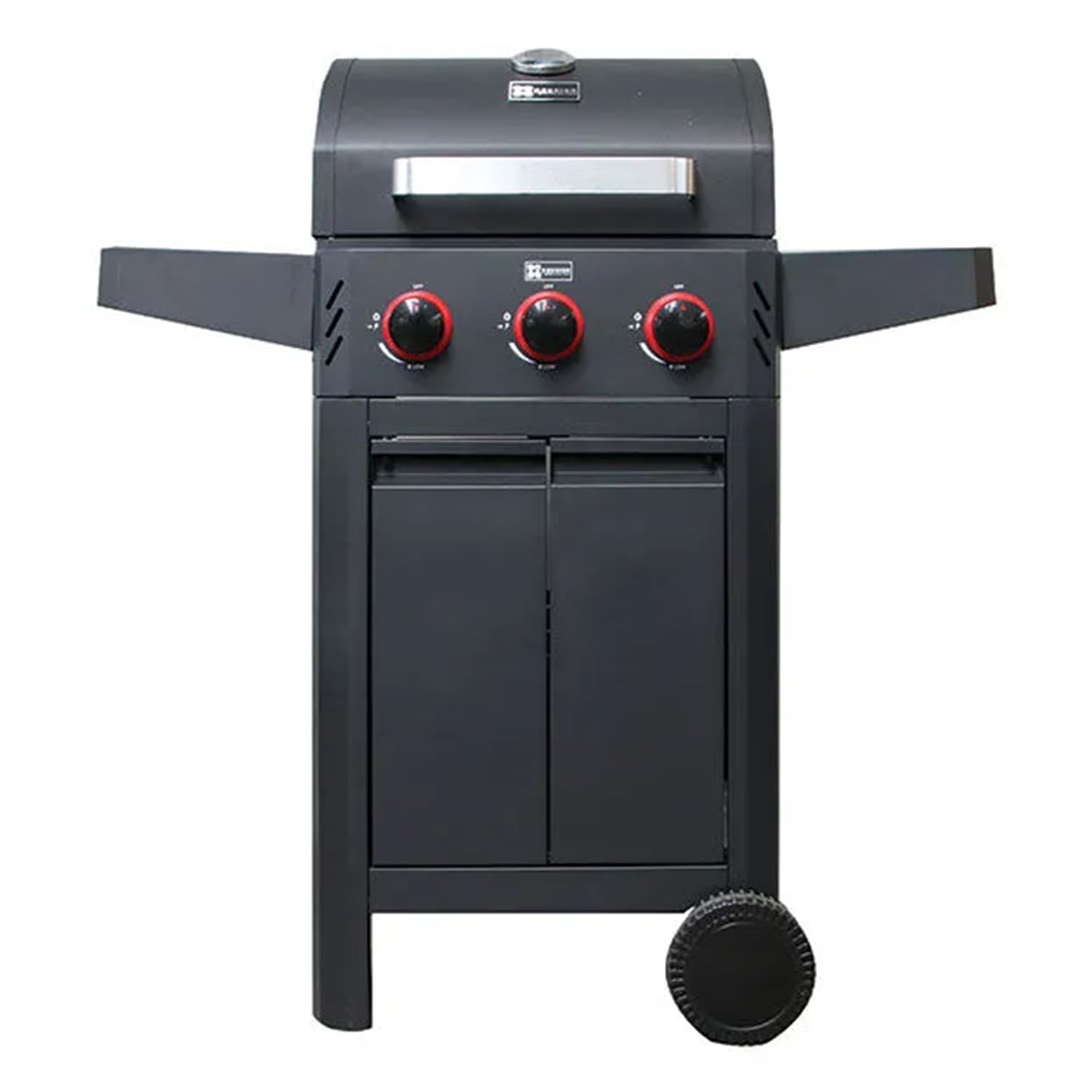 Passion Grills BBQ Ohio 3-Burner Gas Grill – Black | Premium Outdoor Cooking Ideal for BBQ Parties & Grilling Enthusiasts