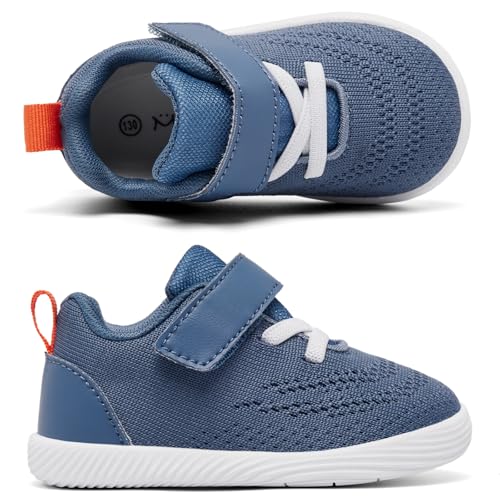 Image of MORENDL Toddler Sneakers Baby Boys & Girls Barefoot Shoes Lightweight Breathable Walking Running Tennis Athletic Sport Shoes