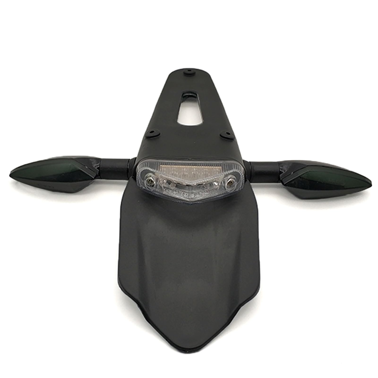 Soporte Placa Matrícula Guardabarros Trasero Motocicleta con Luz Trasera LED 12V Lámpara Freno Universal Soporte Matrícula Motocicleta(Transparent)